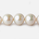 12x12.5-15x14mm Off White Near Round Freshwater Pearl 16 inch 31 pieces A - Beadsofcambay.com