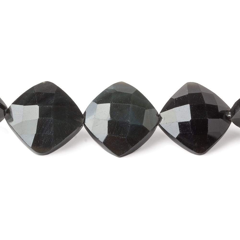 12x12mm - 14x14mm Rainbow Obsidian Straight Drilled Faceted Pillows 10 inch 16 beads - Beadsofcambay.com