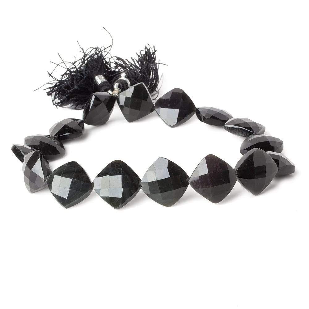 12x12mm - 14x14mm Rainbow Obsidian Straight Drilled Faceted Pillows 10 inch 16 beads - Beadsofcambay.com