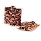12x12mm Antiqued Copper Square Cobblestone *DISCONTINUED* - Beadsofcambay.com