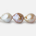 12x13-14x16mm Tri Color Ultra Baroque Freshwater Pearl 16 inch 28 pieces - Beadsofcambay.com