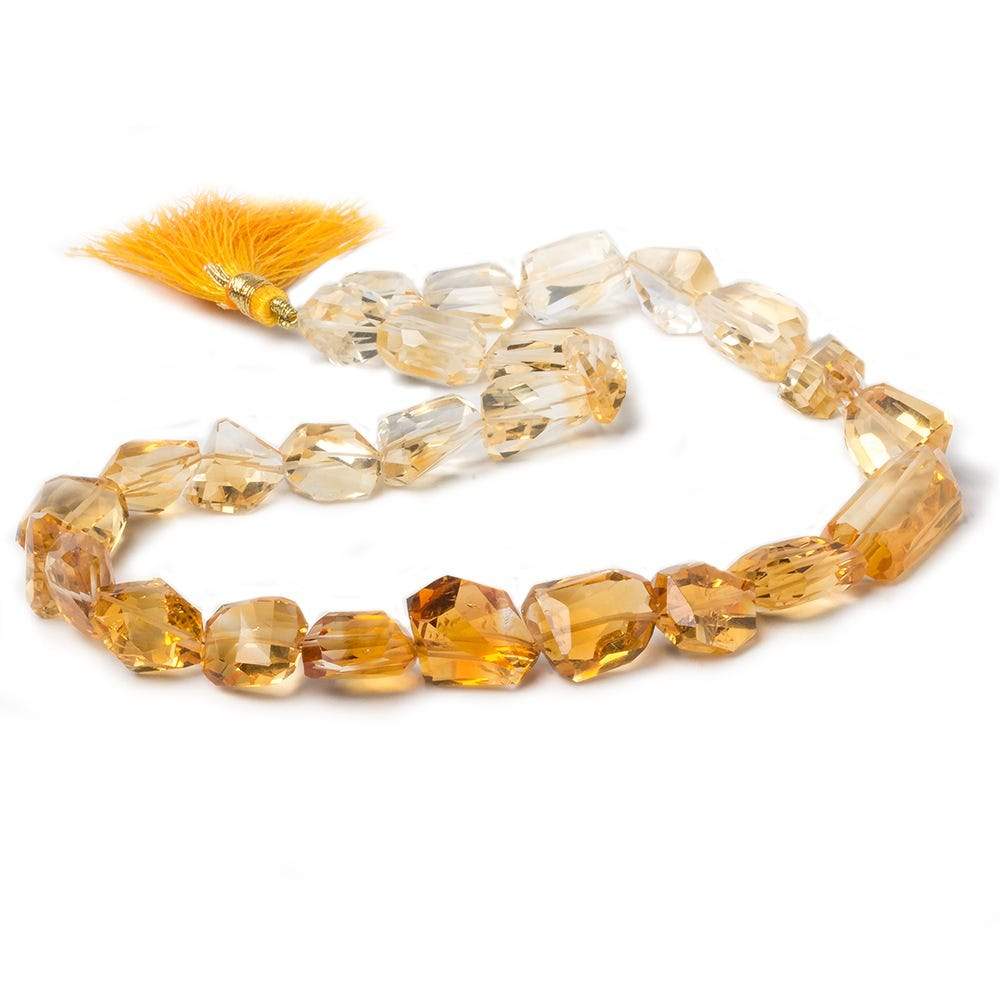 12x13x7-30x10x6mm Shaded Citrine Faceted Nugget Beads 15.5 inch 28 pieces - Beadsofcambay.com