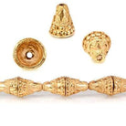 12x15mm 22kt Gold Plated Copper Cone *DISCONTINUED* - Beadsofcambay.com