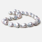 12x16-13x21mm Silver Ultra Baroque straight drilled freshwater pearls 16 inch 20 pieces AA - Beadsofcambay.com