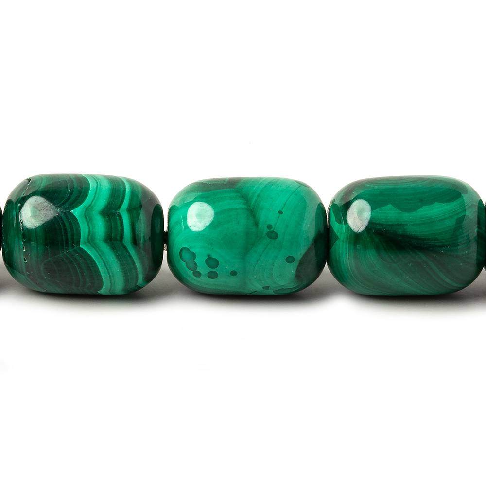 12x16mm Malachite plain cylinder tube beads 15.5 inch 25 pieces - Beadsofcambay.com