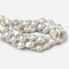 12x17-13x22mm Off White Ultra Baroque Freshwater Pearls 16 inch 17 pieces AA grade - Beadsofcambay.com