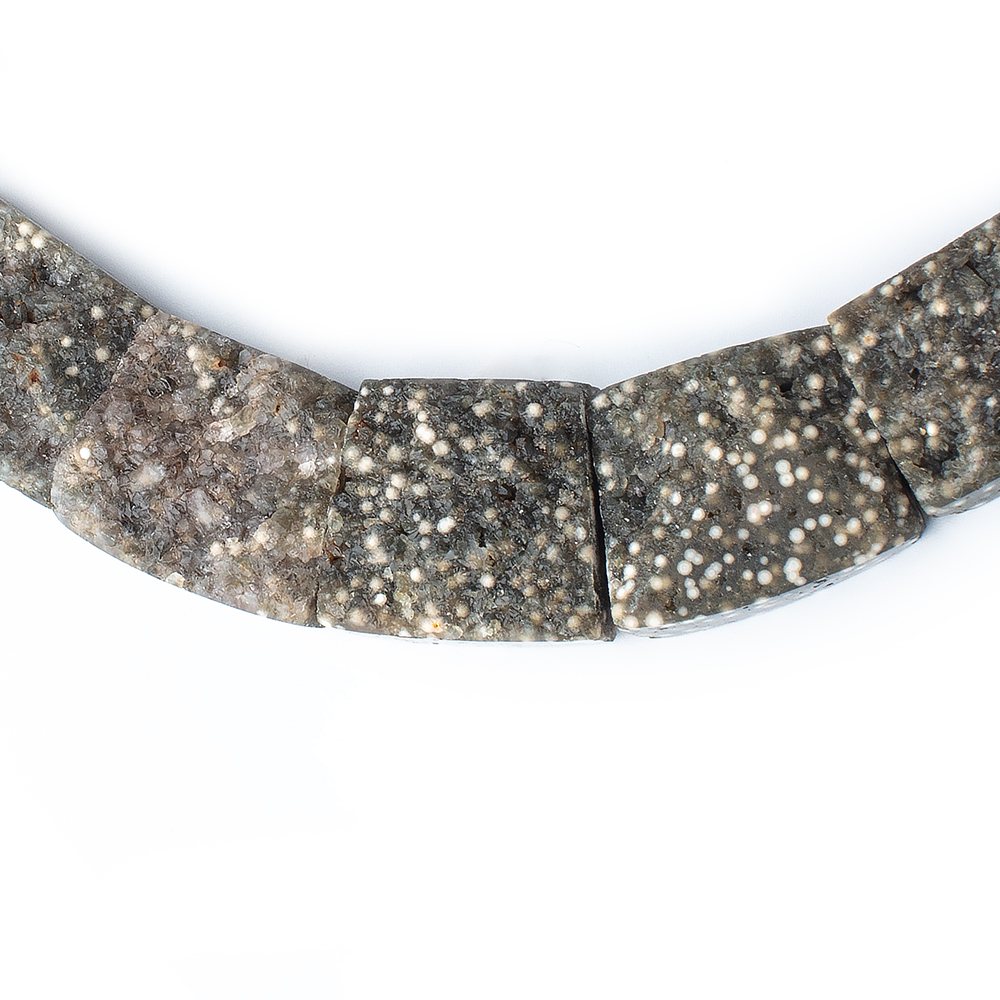12x17-20x24mm Natural Crystal & Polished Ocean Jasper Fancy Shape Collar 25 Beads - Beadsofcambay.com