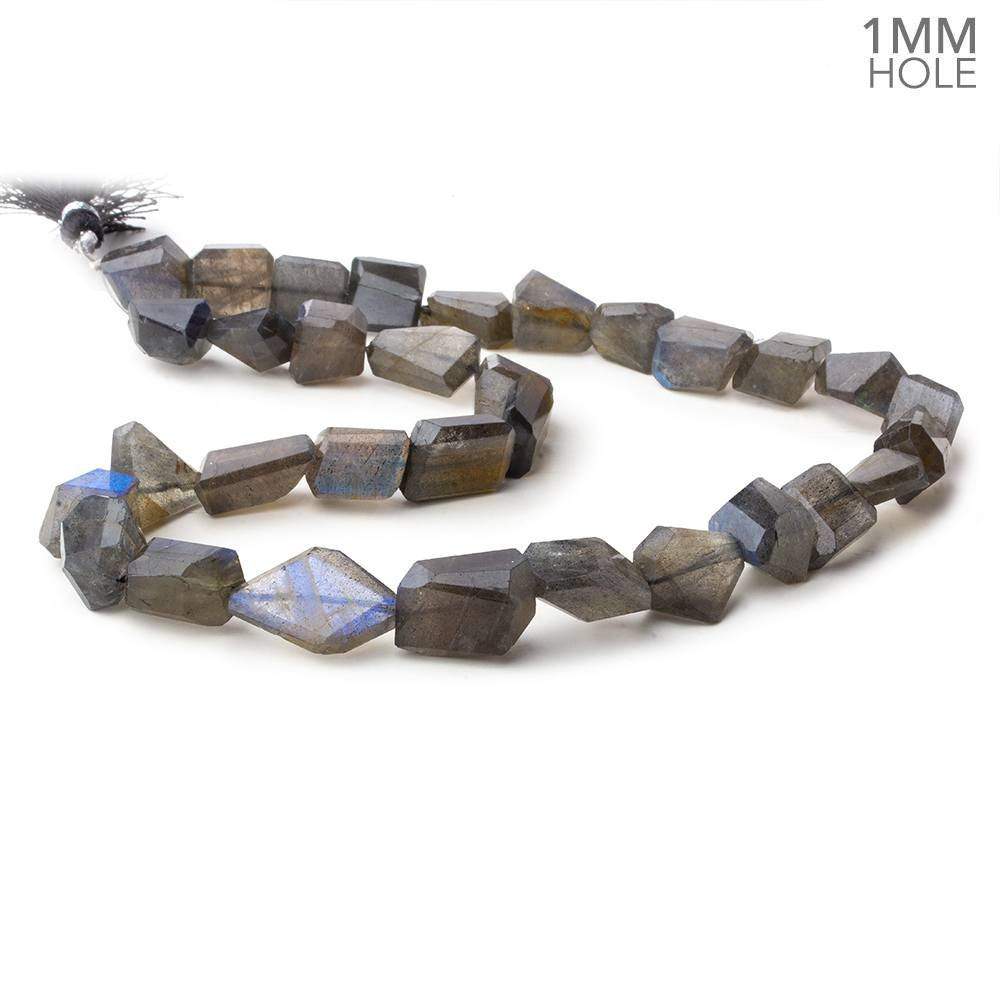 12x6-15x8mm Labradorite Faceted Nugget Beads 16 inch 30 pieces 1mm Hole - Beadsofcambay.com