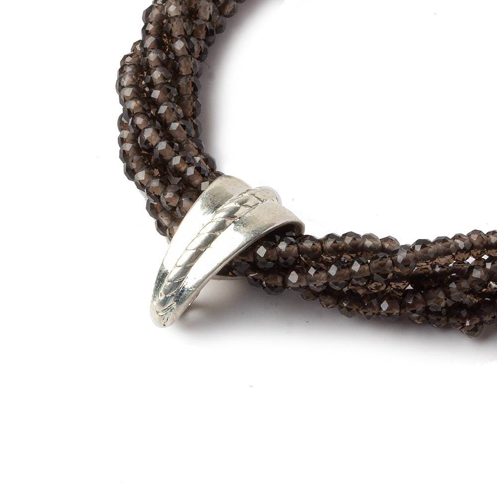 12x6mm Sterling Silver Slider Style Twisted Rope Bail 1 piece - Beadsofcambay.com