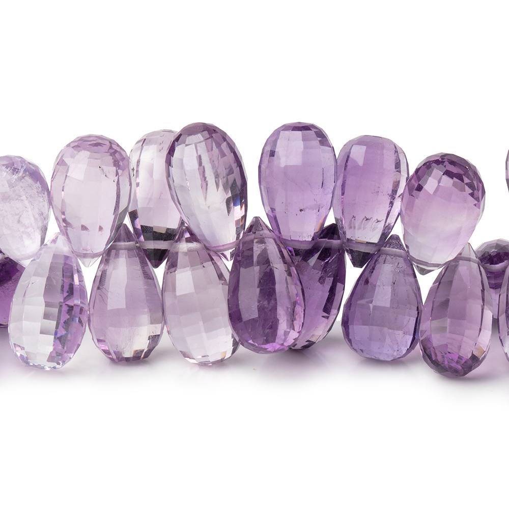12x7-14x8mm Multi Gem Faceted Tear Drop Beads 8 inch 60 pieces - Beadsofcambay.com