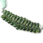 12x7-18x7mm Nephrite Jade Plain Tear Drop Beads 3 inch 26 pieces - Beadsofcambay.com