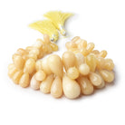 12x7-27x14mm Yellow Opal Plain Tear Drop Beads 10 inch 80 pieces - Beadsofcambay.com