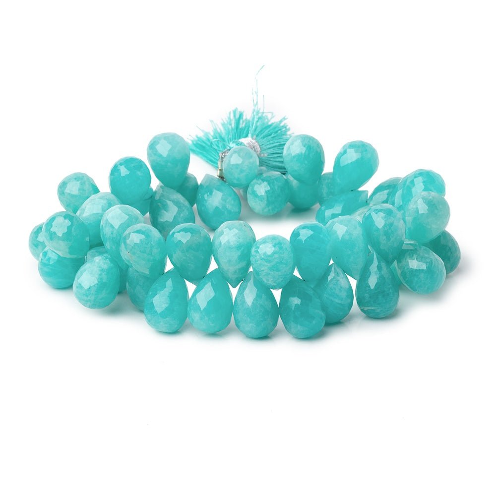 12x8-13x9mm Amazonite Faceted Tear Drop Beads 7.5 inch 45 pieces AA - Beadsofcambay.com