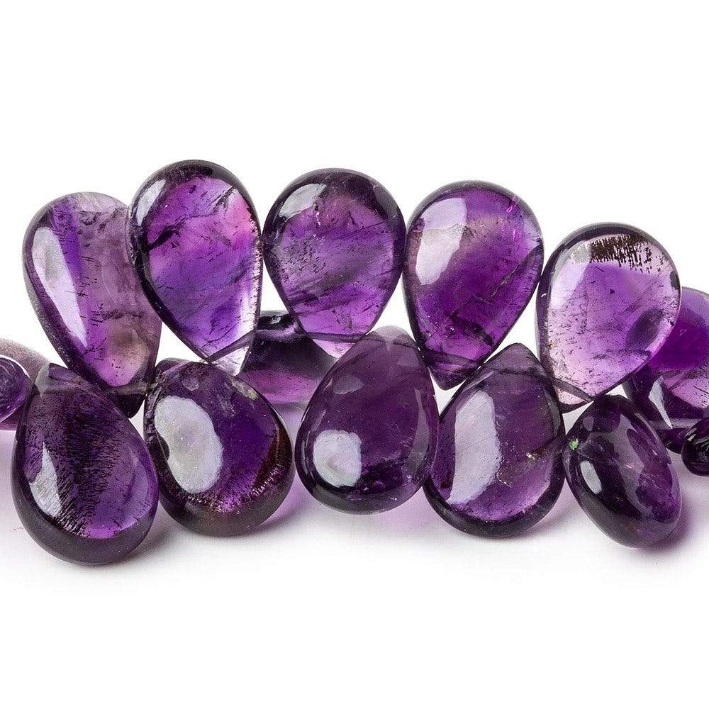 12x8-14x8mm Amethyst Plain Pear Beads 8 inch 50 pieces - Beadsofcambay.com