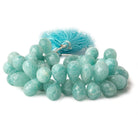 12x8-14x9mm Amazonite faceted tear drop beads 7 inch 48 pieces AA - Beadsofcambay.com
