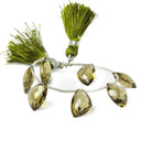 12x8 - 14x9mm Olive Quartz Faceted Freeshape Beads 4.5 inch 7 pieces - Beadsofcambay.com