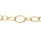 12x8-15x9-19x12mm 22kt Gold Satin Plated Twisted Oval Link Chain by the foot - Beadsofcambay.com