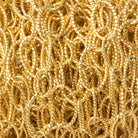 12x8-15x9-19x12mm 22kt Gold Satin Plated Twisted Oval Link Chain by the foot - Beadsofcambay.com