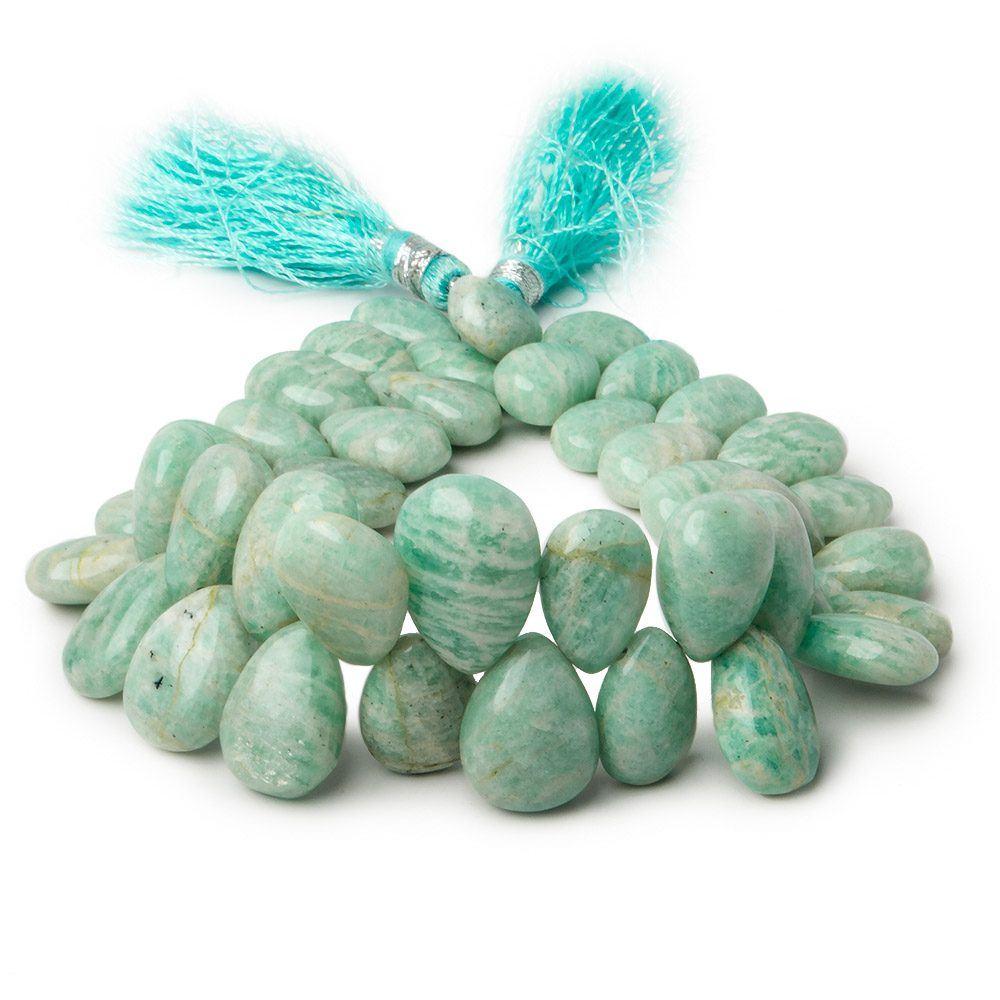 12x8-17x11mm Amazonite Plain Pear beads 8 inch 44 pieces - Beadsofcambay.com