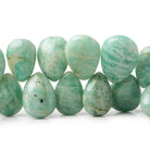 12x8-17x11mm Amazonite Plain Pear beads 8 inch 44 pieces - Beadsofcambay.com