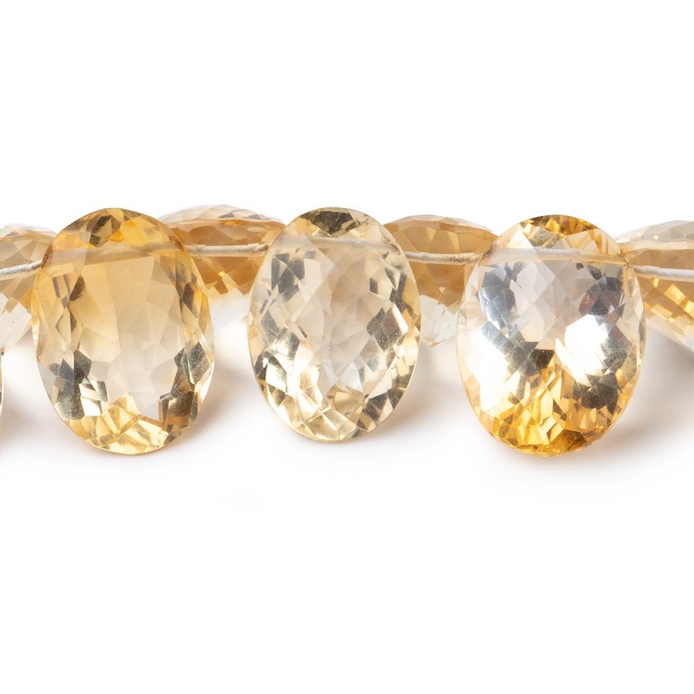 12x8-17x11mm Citrine Pavilion Faceted Oval Beads 6 inch 22 pieces AAA - Beadsofcambay.com