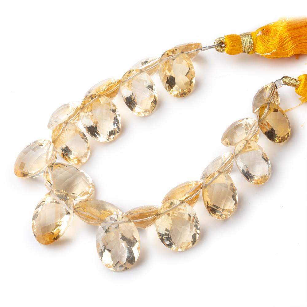 12x8-17x11mm Citrine Pavilion Faceted Oval Beads 6 inch 22 pieces AAA - Beadsofcambay.com