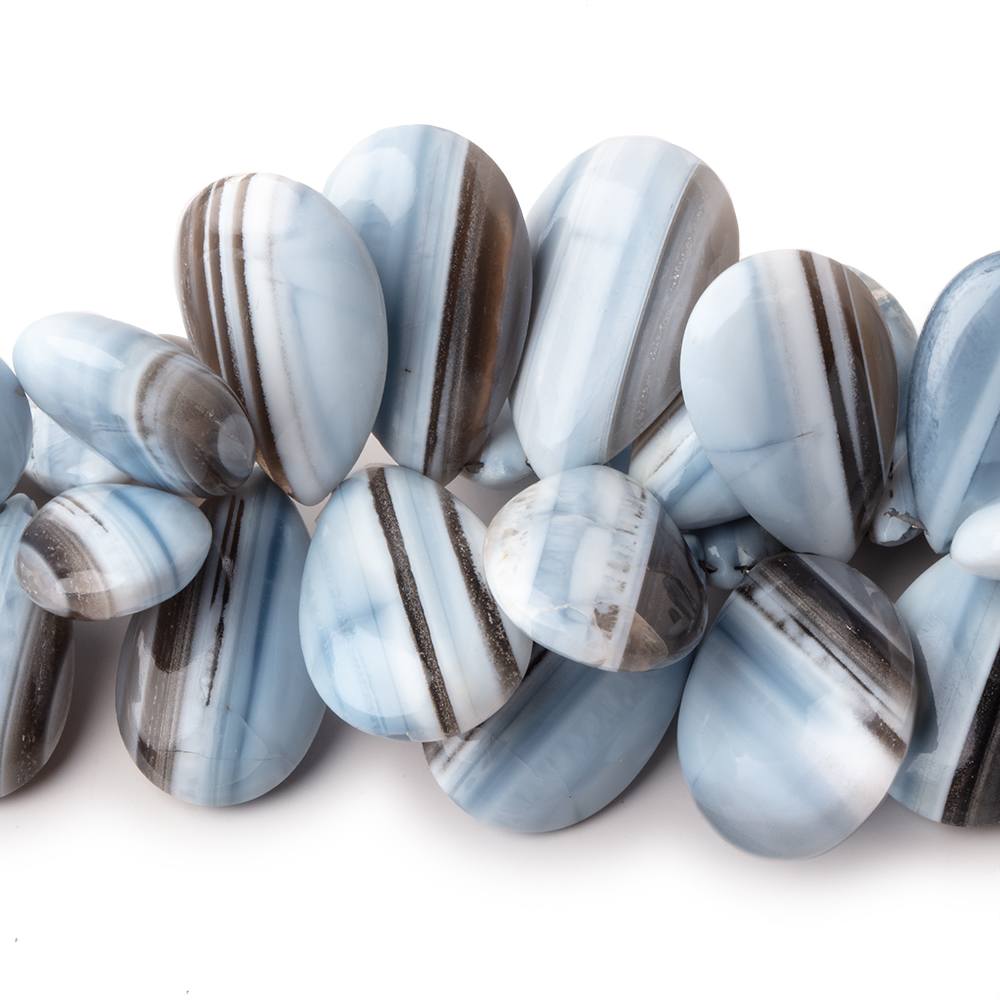 12x8-24x15mm Banded Owyhee Opal Plain Pear Beads 7 inch 44 pieces AA - Beadsofcambay.com