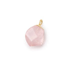 12x8mm Gold Leafed Rose Quartz Twist Focal Pendant 1 piece - Beadsofcambay.com