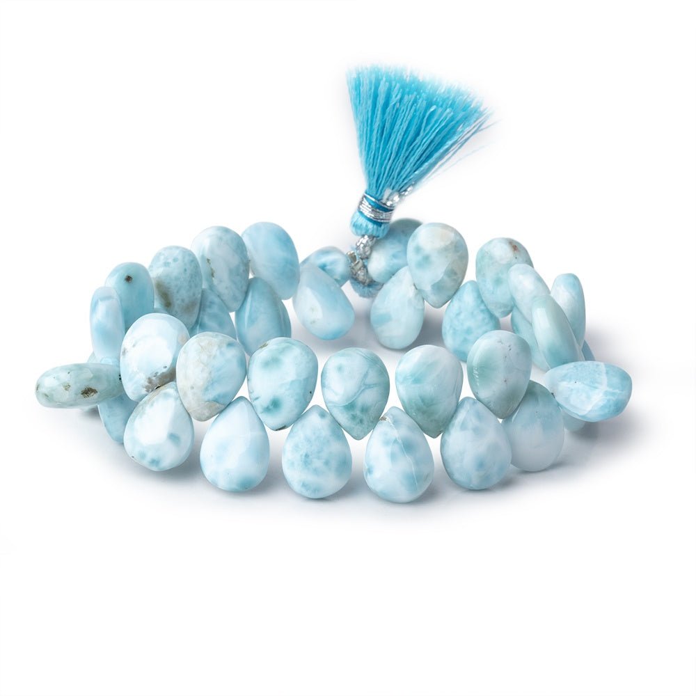 12x8mm Larimar Plain Pear Beads 7.5 inch 37 pieces AA - Beadsofcambay.com