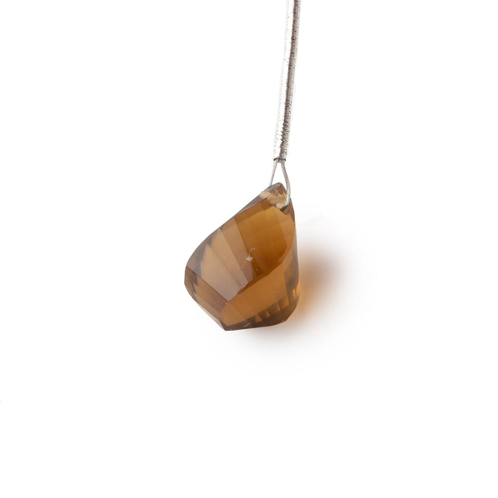 12x8mm Whiskey Quartz Faceted Twist Focal Bead 1 piece - Beadsofcambay.com