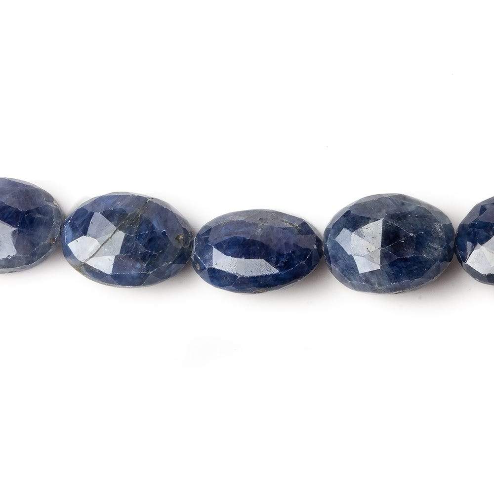 12x9-13x10mm Blue Sapphire Faceted Ovals 16 inch 33 pieces A grade - Beadsofcambay.com