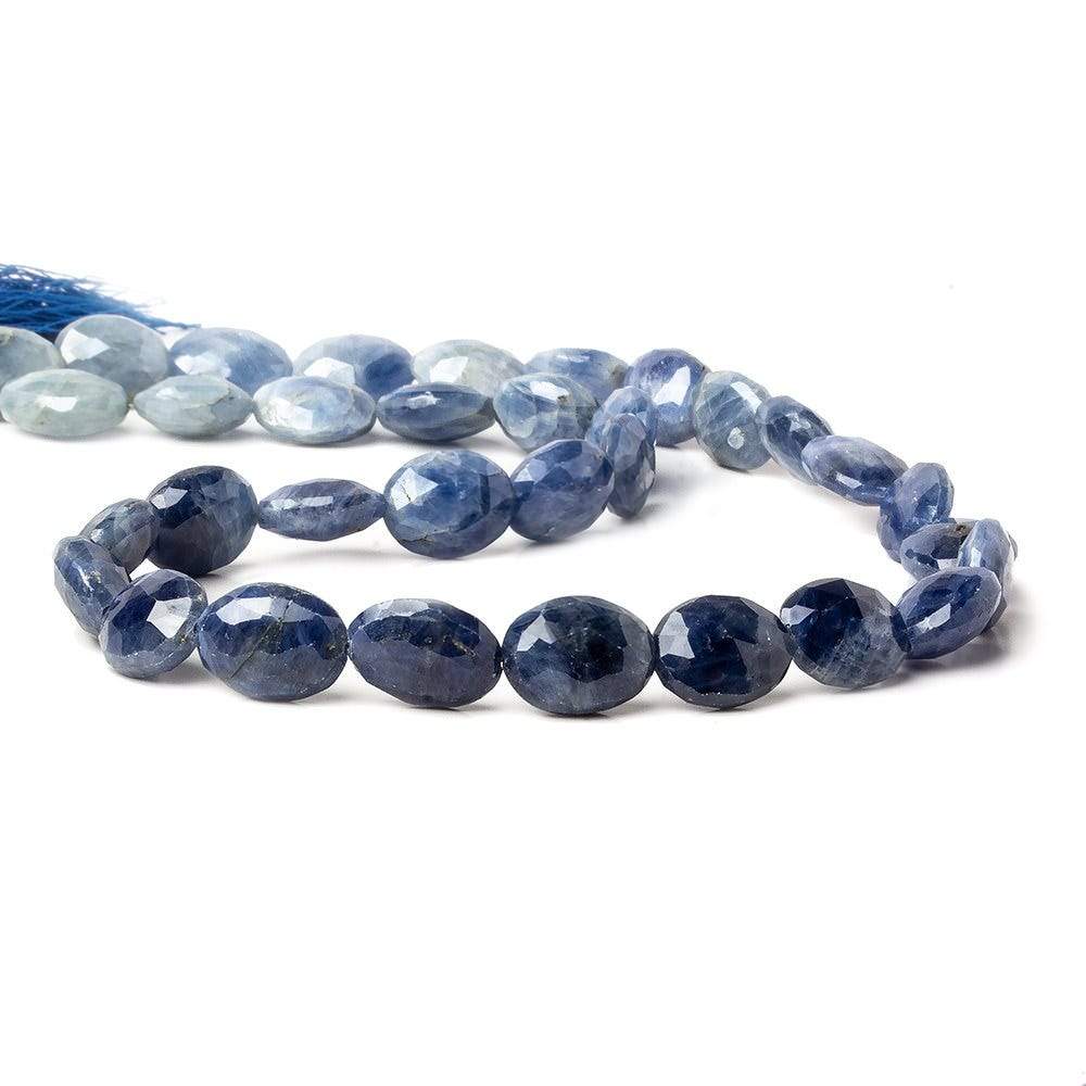 12x9-13x10mm Blue Sapphire Faceted Ovals 16 inch 33 pieces A grade - Beadsofcambay.com