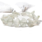 12x9-13x10mm Cream Moonstone side drilled Faceted Cushions 7 inch 17 Beads - Beadsofcambay.com