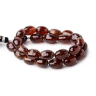 12x9-13x10mm Hessonite Garnet Checkerboard Ovals 13.5 inch 26 beads 1mm hole - Beadsofcambay.com