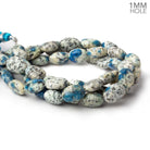 12x9-13x9mm K2 Azurite Granite "K2 Jasper" plain Ovals 7.5 inch 17 beads 1mm hole - Beadsofcambay.com