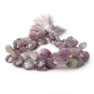 12x9-14x10mm Ruby In Marble Beads Fan Briolette 8 inch 47 pieces - Beadsofcambay.com