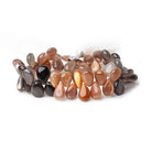 12x9-14x10mm Sunstone & Moonstone Plain Pear Beads 8 inch 48 pieces - Beadsofcambay.com