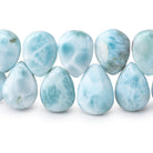 12x9-14x11mm Larimar Plain Pear Beads 7.5 inch 37 pieces AA - Beadsofcambay.com