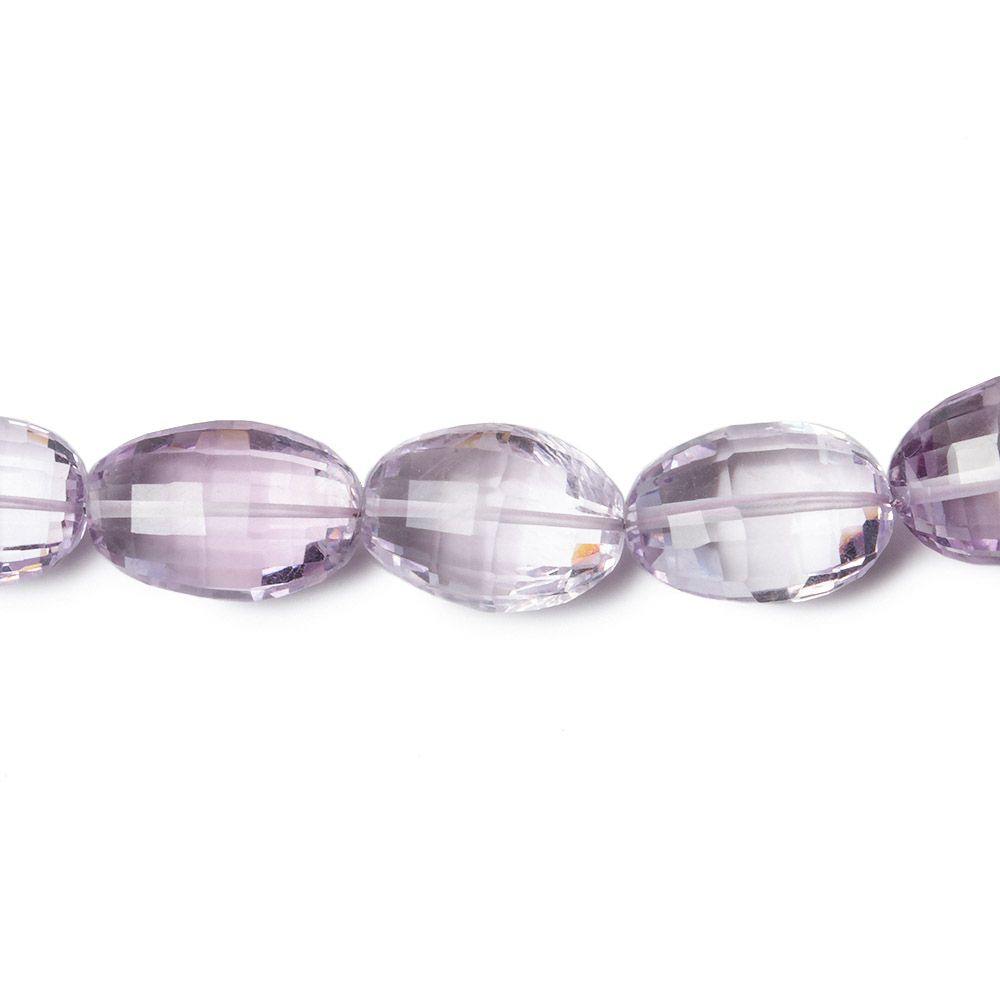 12x9-15x11mm Pink Amethyst Faceted Oval Beads 16 inch 30 beads AA Grade - Beadsofcambay.com