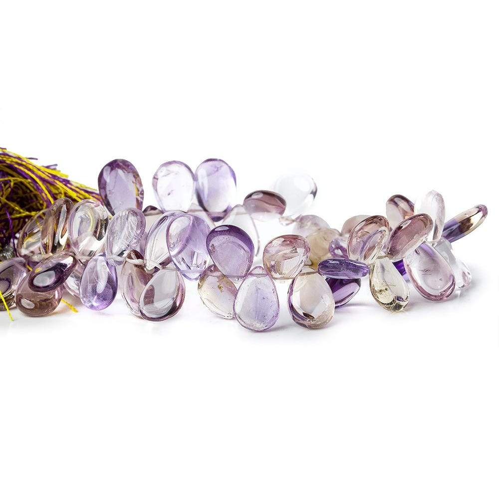 12x9-15x9mm Amethyst, Pink Amethyst, Ametrine plain pears 8 inch 46 Beads - Beadsofcambay.com