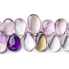 12x9-15x9mm Amethyst, Pink Amethyst, Ametrine plain pears 8 inch 46 Beads - Beadsofcambay.com