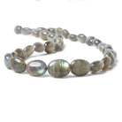 12x9-16x12mm Labradorite Plain Oval Nuggets 16 Inch 32 piece - Beadsofcambay.com