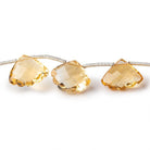 12x9-16x13mm Citrine Bead Faceted Fan Beads 8 inch 14 pieces - Beadsofcambay.com