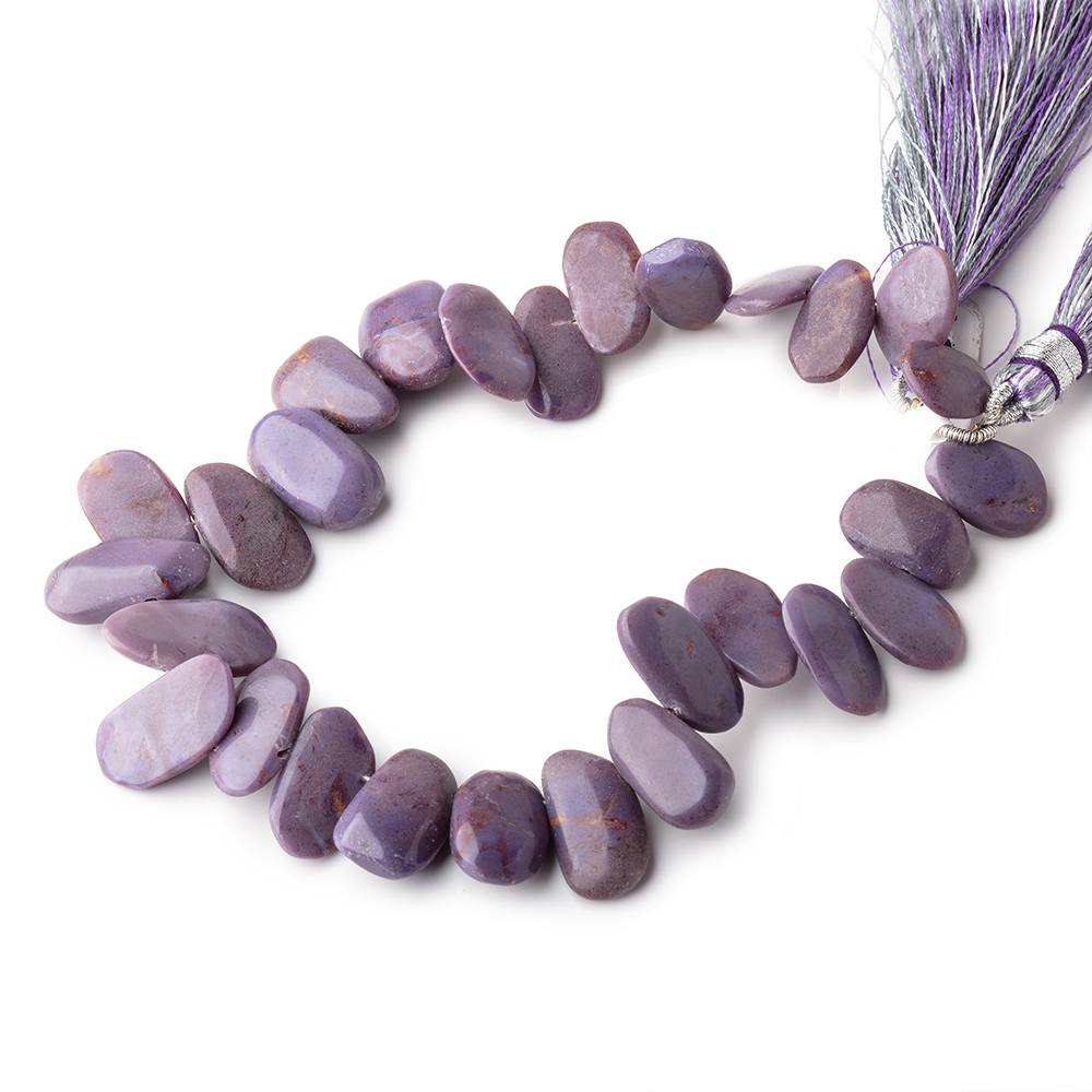 12x9-16x9mm Turkish Purple Jade Plain Freeform Beads 8 inch 27 pieces - Beadsofcambay.com