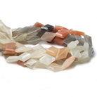 12x9-17x10mm Multi-Color Moonstone faceted kite 14.5 inches 25 Beads - Beadsofcambay.com