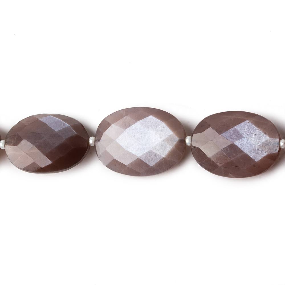 12x9-19x14mm Chocolate Brown Moonstone faceted ovals 16 inch 27 beads AA grade - Beadsofcambay.com