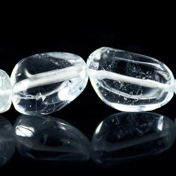 12x9-20x14.9mm Blue Topaz Plain Nugget Beads 16.5 inch 29 pieces - Beadsofcambay.com