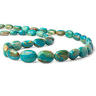 12x9-20x14mm Peruvian Blue Opal with Matrix plain oval nugget beads 20 inch 35 pcs AA - Beadsofcambay.com