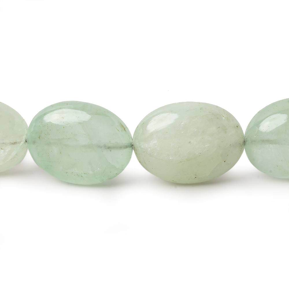 12x9-21x16mm Green Beryl plain nugget beads 18 inch 29 pieces A - Beadsofcambay.com