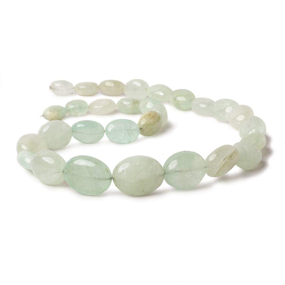 12x9-21x16mm Green Beryl plain nugget beads 18 inch 29 pieces A - Beadsofcambay.com